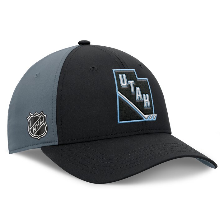 Black and charcoal Utah Mammoth Utah Badge adjustable hat